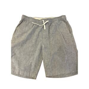 1901 Nordstrom Linen Cotton Blend Shorts Mens Medium Gray drawstring waist